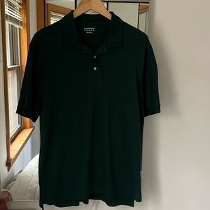 Lands End green polo Large